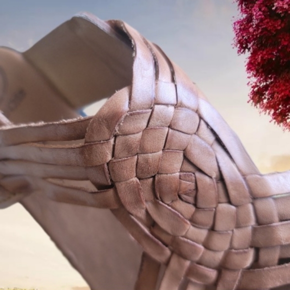 NEW Handmade Mexican Leather Open Toe Huarache sandals by FLAVIO ORTE Size 9🌿 - Picture 3 of 4